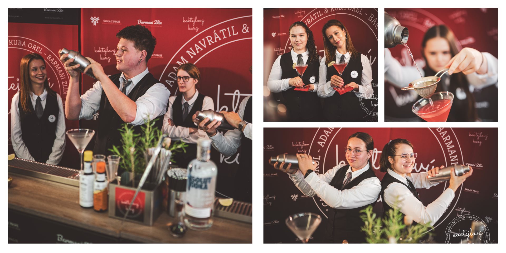 Studenti se v rámci kurzu zdokonalují v profesionální mixologii a moderní barové gastronomii